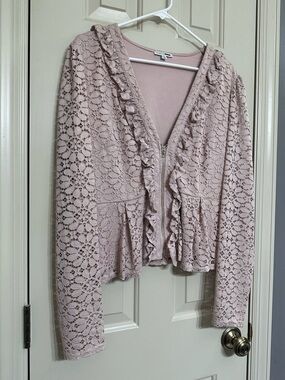 Fashion Nova Lace Blouse with Zipper